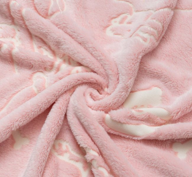 Pink blanket close up
